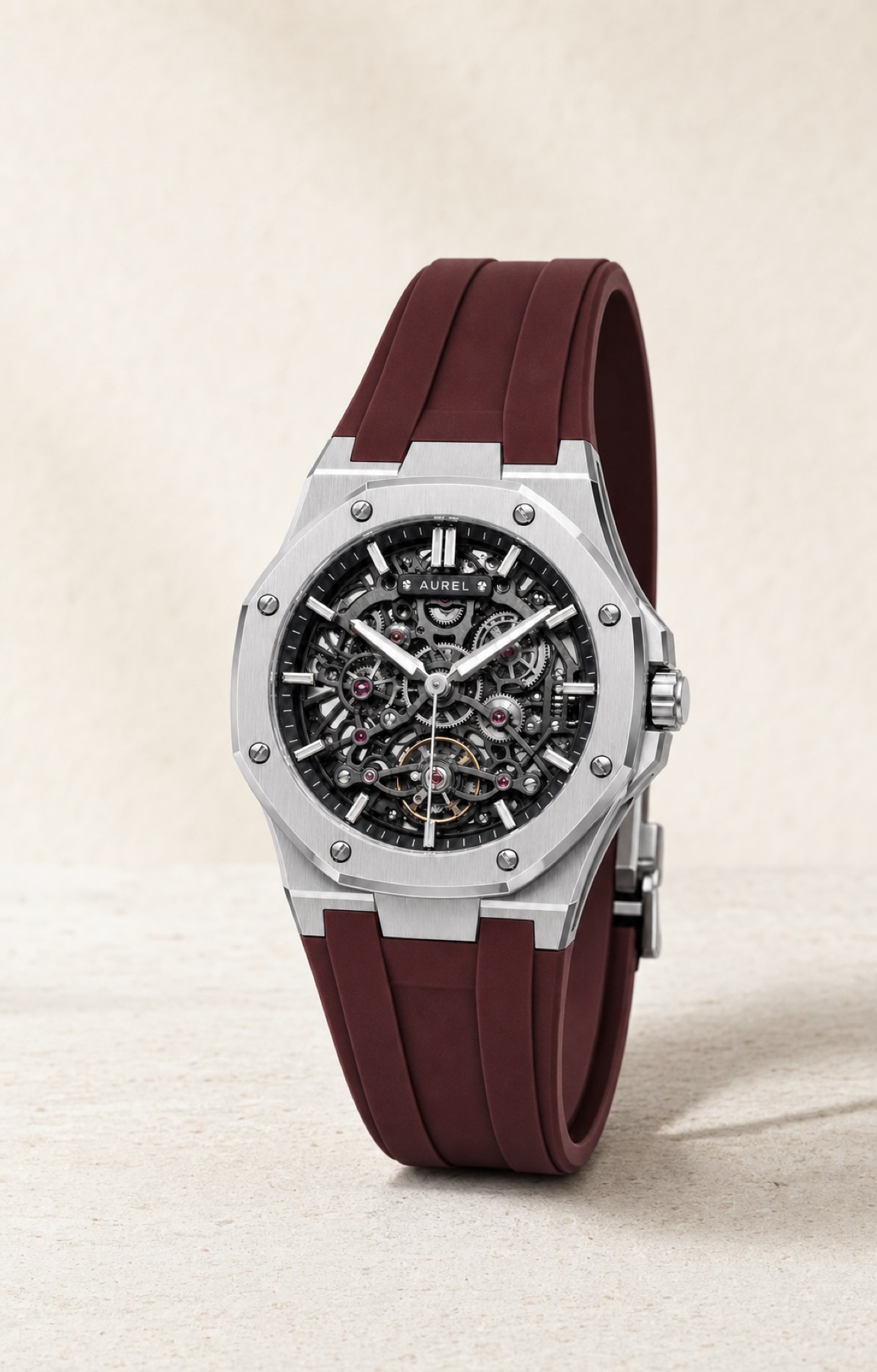 Clean ecommerce view of the complete Aurel watch