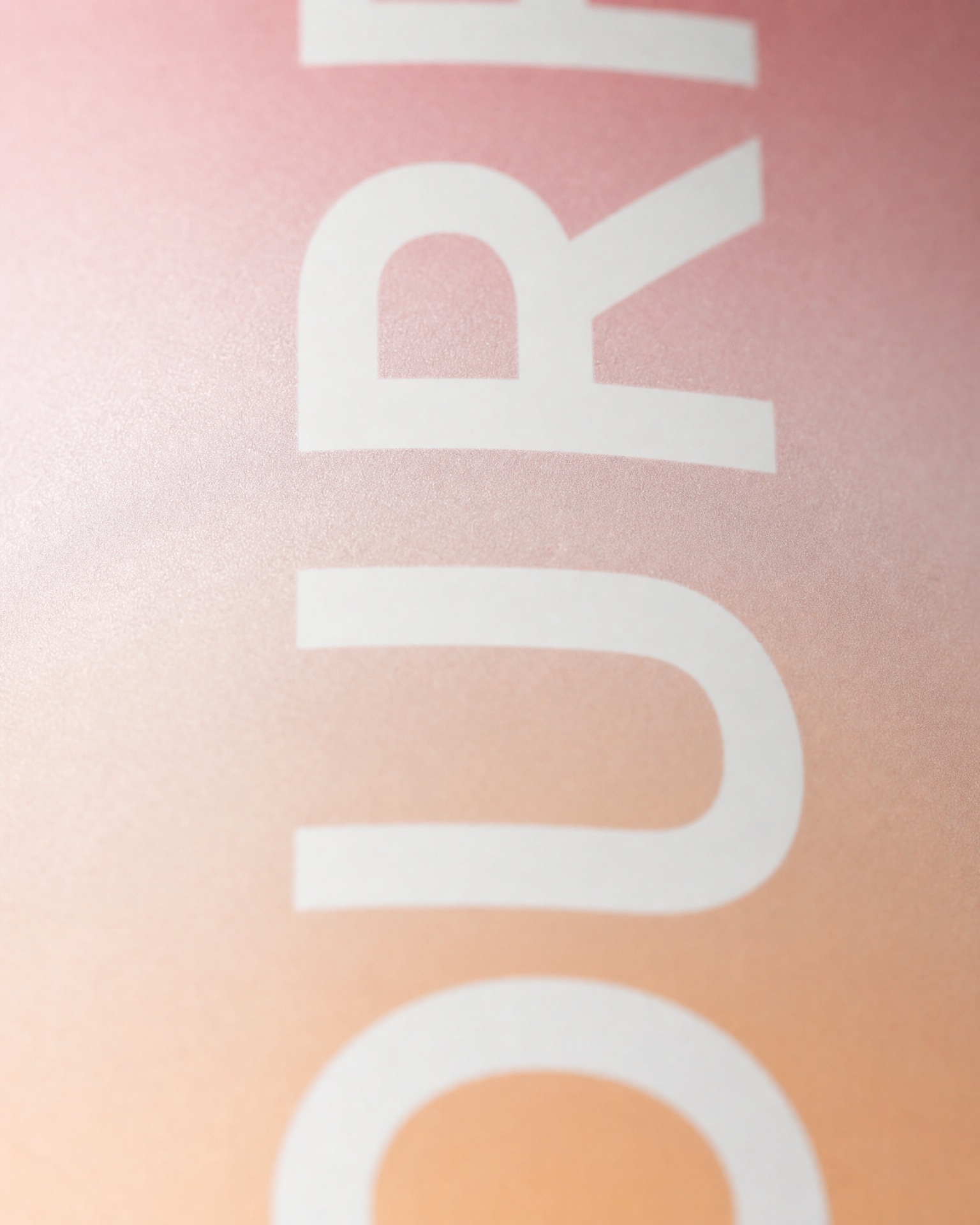 Macro studio crop of the product label
